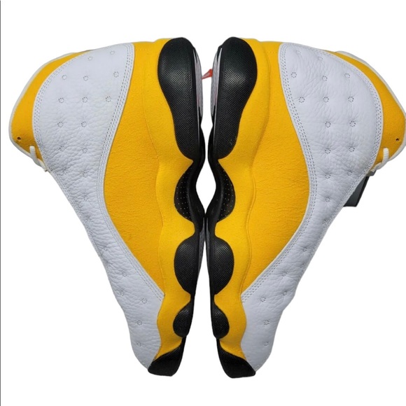 Nike Air Jordan 13 High Yellow Black White W9 - Picture 3 of 6